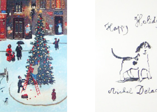 ミッシェル・ドラクロワの絵画作品　タイトルは、もうすぐクリスマス